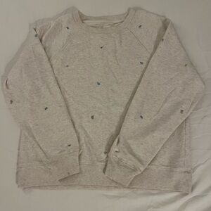 AE embroidered floral sweater (cream)